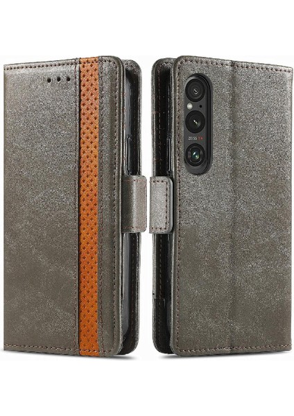 Sony Xperia 1 V Çok Renkli Ekleme Iş Çoklu Kart Için Flip Case (Yurt Dışından)