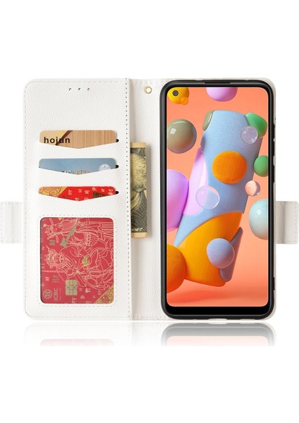 Samsung Galaxy A11 Pu Deri Kart Yuvaları Tutucu Yan Toka (Yurt Dışından)