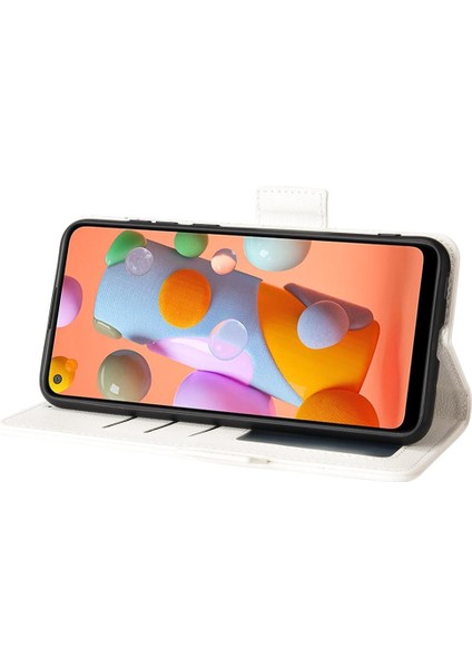 Samsung Galaxy A11 Pu Deri Kart Yuvaları Tutucu Yan Toka (Yurt Dışından)