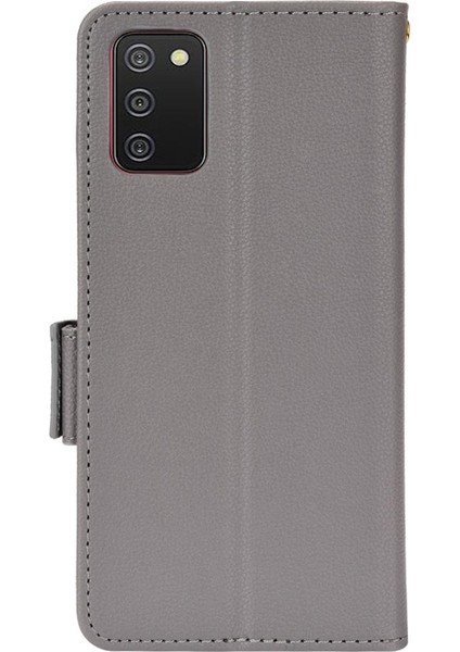 Samsung Galaxy A02S Manyetik Kart Yuvaları Tutucu Pu Deri Yan (Yurt Dışından)