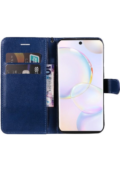 Kart Yuvası ile Huawei Nova 9 Için Flip Case Iş Cüzdan Telefon Kılıfı Yüksek (Yurt Dışından)