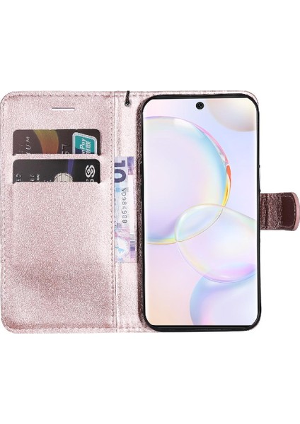 Kart Yuvası ile Huawei Nova 9 Için Flip Case Iş Cüzdan Telefon Kılıfı Yüksek (Yurt Dışından)