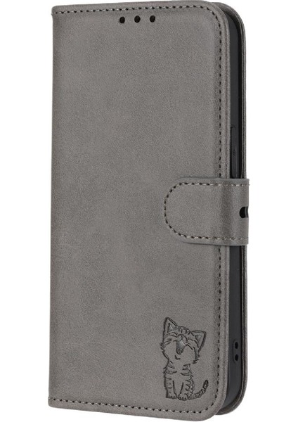 Huawei P40 Lite Manyetik Kapatma Kickstand Kabartmalı Kart Için Cüzdan Kılıf (Yurt Dışından)