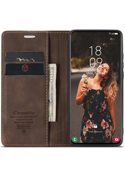 Samsung Galaxy S21 Fe Flip Case Için Folio Kitap Vintage Pu Deri (Yurt Dışından) modelleri