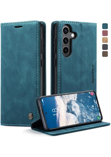 Samsung Galaxy S24 Durumda Kart Yuvası Için Flip Case Kickstand Flip Folio Kitap (Yurt Dışından)