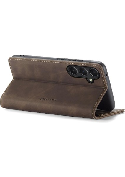 Samsung Galaxy S23 Fe 5g Için Flip Case Vintage Pu Deri Cüzdan Manyetik (Yurt Dışından)