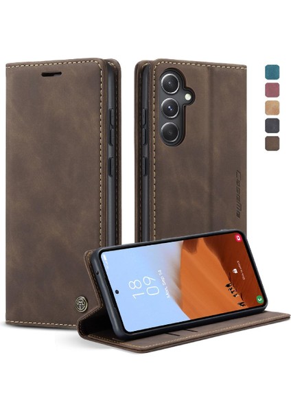 Samsung Galaxy S23 Fe 5g Için Flip Case Vintage Pu Deri Cüzdan Manyetik (Yurt Dışından)