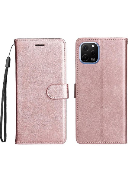 Kart Yuvası ile Huawei Nova Y61 Için Flip Case Iş Cüzdan Telefon Kılıfı (Yurt Dışından)