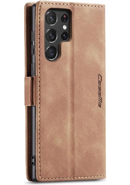 Samsung Galaxy S22 Için Flip Case Ultra Vintage Pu Deri Cüzdan Manyetik (Yurt Dışından)