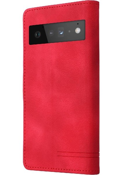 Google Piksel 6 Pro Flip Kapak Için Flip Case Cüzdan Darbeye Basit Kılıf (Yurt Dışından)