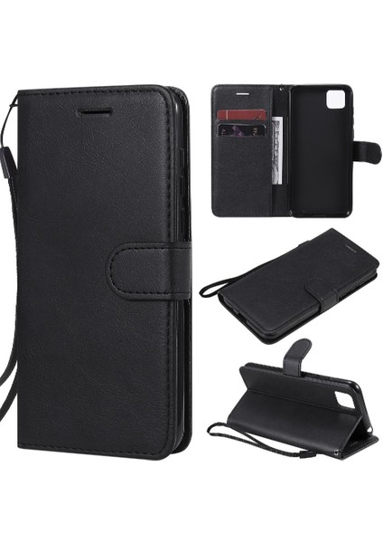 Huawei Huawei P Klasik Düz Renk ile Yüksek Kaliteli Deri Flip Case (Yurt Dışından)
