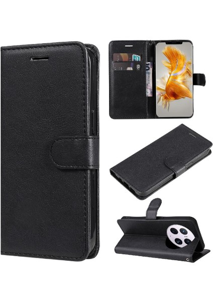 YH Mall Kart Yuvası Cüzdan ile Huawei Mate 50 Pro Klasik Düz Renk Için Flip Case (Yurt Dışından)