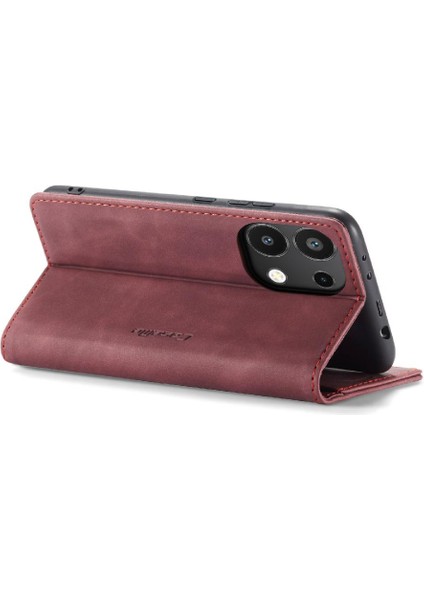 Xiaomi Redmi Not 13 Için Flip Case 4g Vintage Pu Deri Cüzdan Çevir Folio (Yurt Dışından)