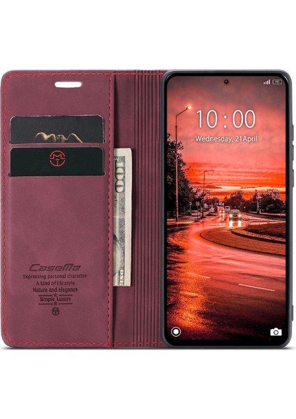 Xiaomi Redmi Not 13 Için Flip Case 4g Vintage Pu Deri Cüzdan Çevir Folio (Yurt Dışından)