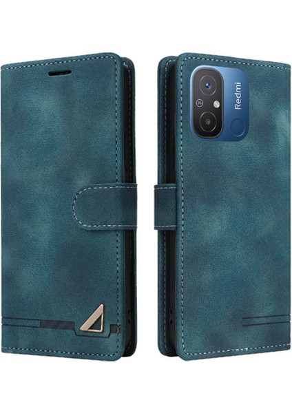 Xiaomi Redmi 12C Deri Kılıf Için Flip Case Darbeye Basit Iş (Yurt Dışından)