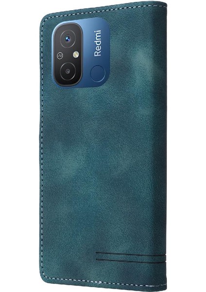 Xiaomi Redmi 12C Deri Kılıf Için Flip Case Darbeye Basit Iş (Yurt Dışından)