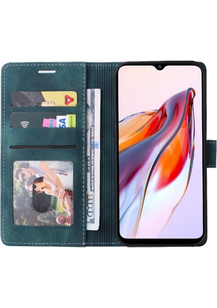 Xiaomi Redmi 12C Deri Kılıf Için Flip Case Darbeye Basit Iş (Yurt Dışından)