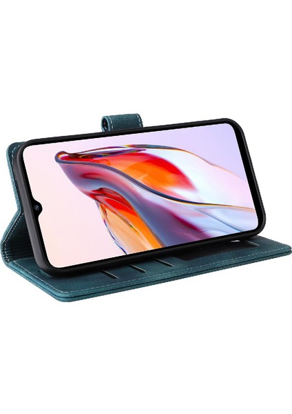 Xiaomi Redmi 12C Deri Kılıf Için Flip Case Darbeye Basit Iş (Yurt Dışından)