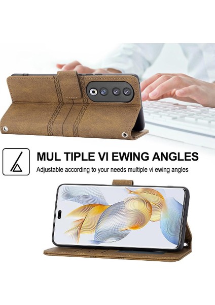 YH Mall Onur 90 Kickstand Manyetik Kapatma Pu Deri Darbeye Dayanıklı Için Flip Case (Yurt Dışından)