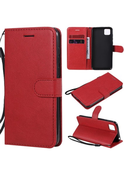 Huawei Huawei P Klasik Düz Renk ile Yüksek Kaliteli Deri Flip Case (Yurt Dışından)