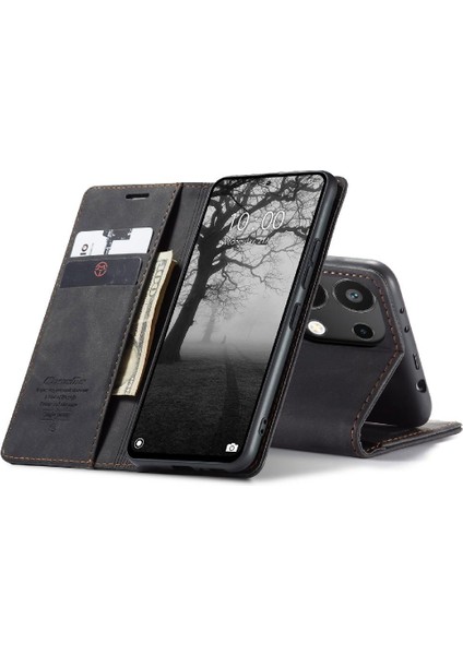 Xiaomi Redmi Not 13 Için Flip Case 4g Vintage Pu Deri Cüzdan Çevir Folio (Yurt Dışından)
