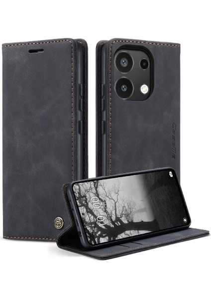 Xiaomi Redmi Not 13 Için Flip Case 4g Vintage Pu Deri Cüzdan Çevir Folio (Yurt Dışından)