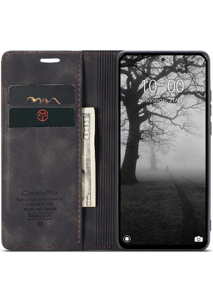 Xiaomi Redmi Not 13 Için Flip Case 4g Vintage Pu Deri Cüzdan Çevir Folio (Yurt Dışından)