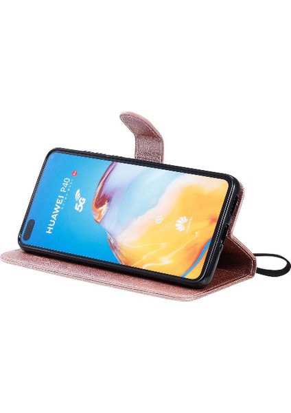 YH Mall Kart Yuvası ile Huawei P40 Iş Cüzdan Telefon Kılıfı Için Flip Case Yüksek (Yurt Dışından)