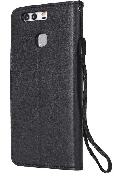 Huawei P9 Klasik Düz Renk Yüksek Kaliteli Deri Iş Için Flip Case (Yurt Dışından)