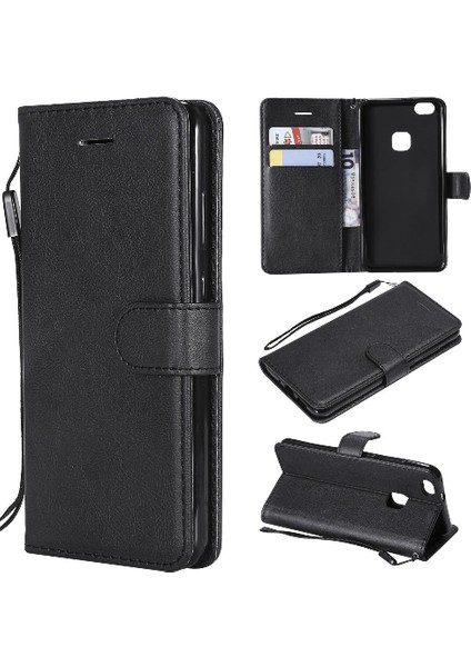 Kart Yuvası Klasik Düz Renk Iş ile Huawei P10 Lite Için Flip Case (Yurt Dışından)