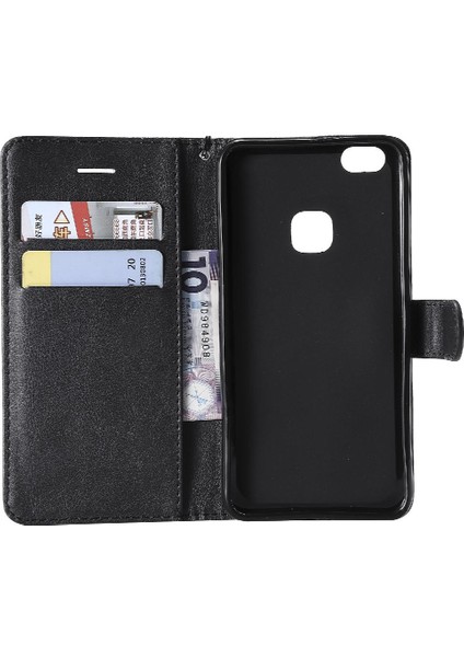 Kart Yuvası Klasik Düz Renk Iş ile Huawei P10 Lite Için Flip Case (Yurt Dışından) indirimleri