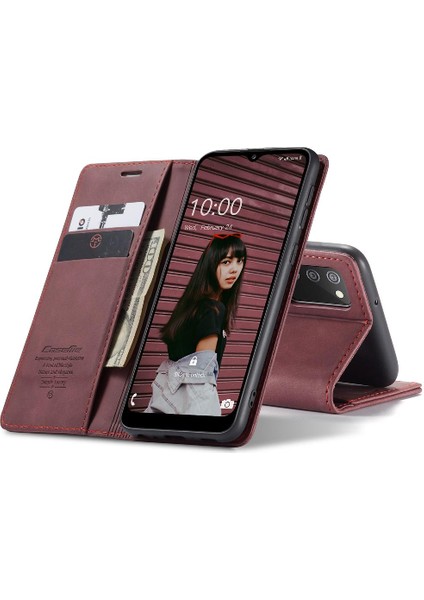 Samsung Galaxy A02S Için Flip Case Vintage Pu Deri Cüzdan Flip Folio (Yurt Dışından)