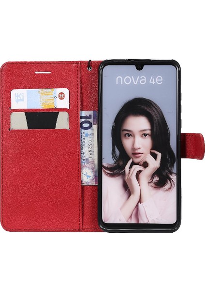 Huawei P30 Lite Iş Cüzdan Telefon Kılıfı Için Flip Case Klasik Katı (Yurt Dışından)