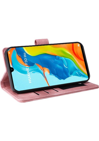 Huawei P30 Lite Için Flip Case Cüzdan Kılıf Darbeye Basit Flip (Yurt Dışından)