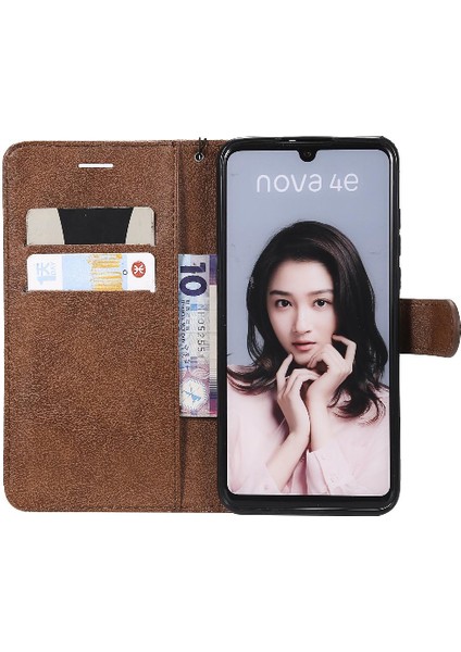 Huawei P30 Lite Iş Cüzdan Telefon Kılıfı Için Flip Case Klasik Katı (Yurt Dışından)