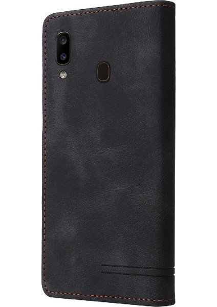 Samsung Galaxy A20E Cüzdan Için Flip Case Basit Iş Kapak Kılıfı (Yurt Dışından) modelleri