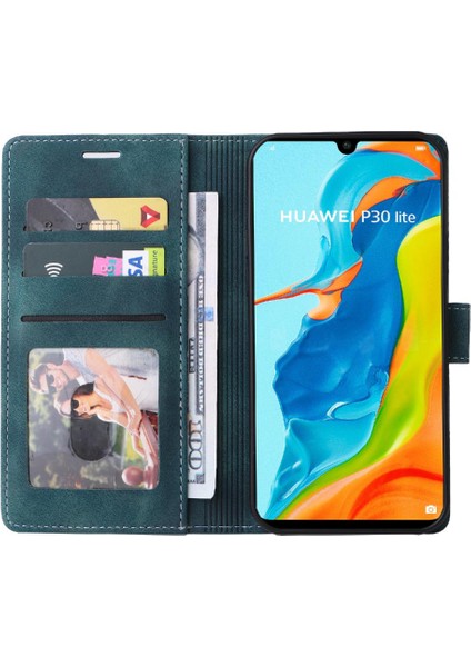 Huawei P30 Lite Için Flip Case Cüzdan Kılıf Darbeye Basit Flip (Yurt Dışından)