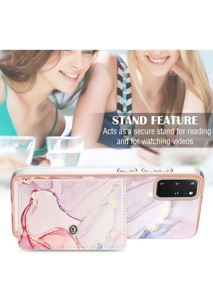 Samsung Galaxy S20 Artı 5g Yumuşak Tpu Tampon Ince Cüzdan Kart Yuvaları (Yurt Dışından)
