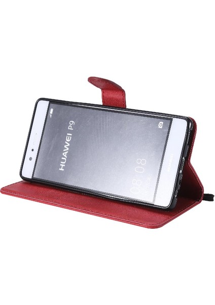Huawei P9 Klasik Düz Renk Yüksek Kaliteli Deri Iş Için Flip Case (Yurt Dışından)