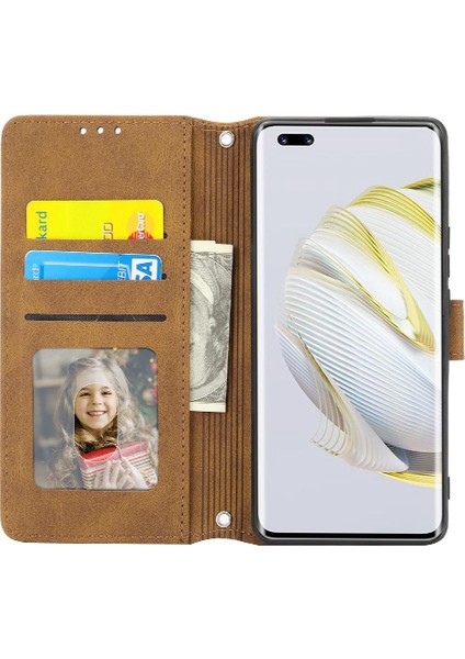 Huawei Nova 10 Se Darbeye Koruyucu Manyetik Kapatma Pu Için Flip Case (Yurt Dışından)