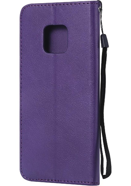 YH Mall Huawei Mate 20 Pro Için Flip Case Klasik Katı Renk Kart Yuvası ile Yüksek (Yurt Dışından)