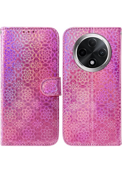 Oppo A3 Pro 5g Için Flip Case Glitter Renkli Premium Pu Deri Kart Yuvası (Yurt Dışından)