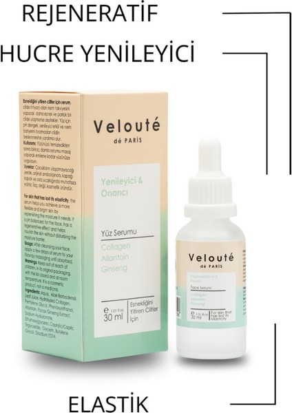 Veloute de Paris Yenileyici & Onarıcı Yüz Bakım Serumu 30 ml