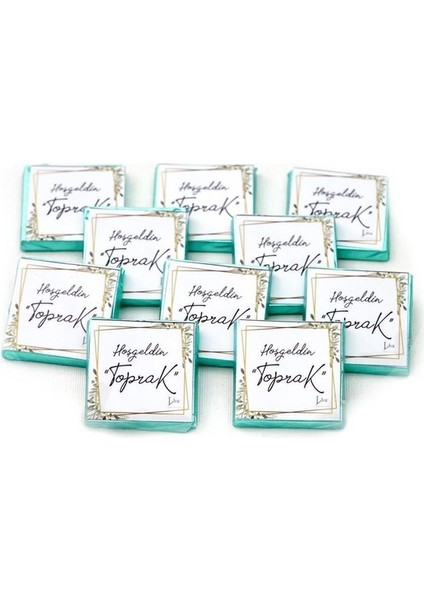 Erkek Bebek Çikolatası Dökme Bebek Çikolatası Yaldızlı Mavi (170 Adet Madlen)