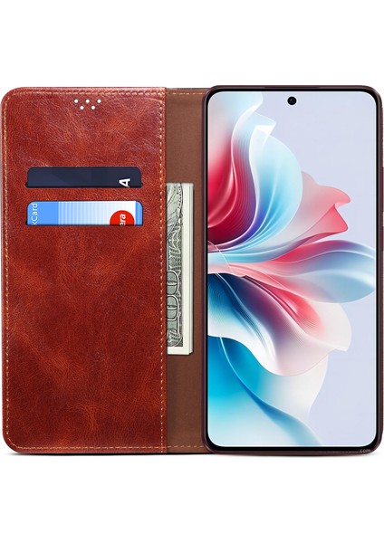 Oppo RENO11 F 5g / F25 Pro 5g Mumsu Crazy Horse Doku Kart Tutucu Telefon Kapağı (Yurt Dışından) fiyatları