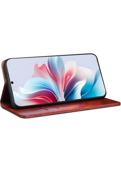 Oppo RENO11 F 5g / F25 Pro 5g Mumsu Crazy Horse Doku Kart Tutucu Telefon Kapağı (Yurt Dışından) modelleri