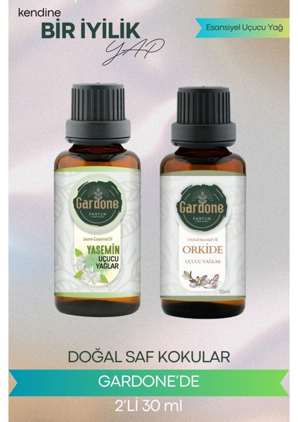 Yasemin + Orkide (Oda Kokusu Aroma Terapi Buhurdanlık/difüzör Yağı) Set 2 Adet x 30 ml