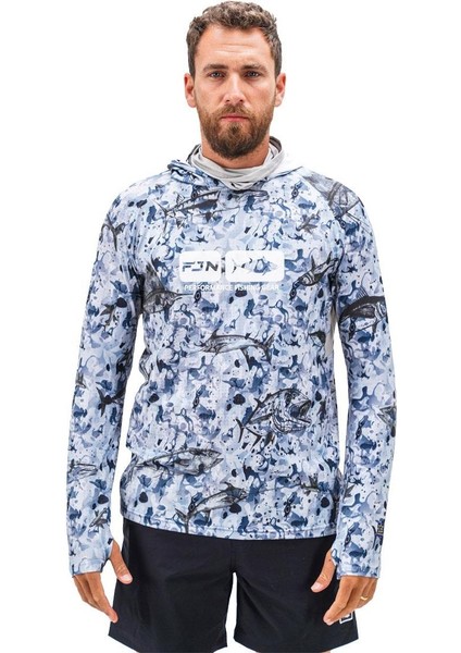 Pro Angler S24 Buff&hoodie Black Fish - 2xl