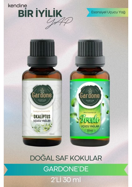 Fresh + Okaliptus (Oda Kokusu Aroma Terapi Buhurdanlık/difüzör Yağı) Set 2 Adet x 30 ml