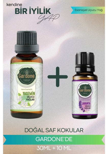 Yasemin 30 ml + Lavanta 10 ml (Oda Kokusu Aroma Terapi Buhurdanlık/difüzör Yağı) Set 2 Adet